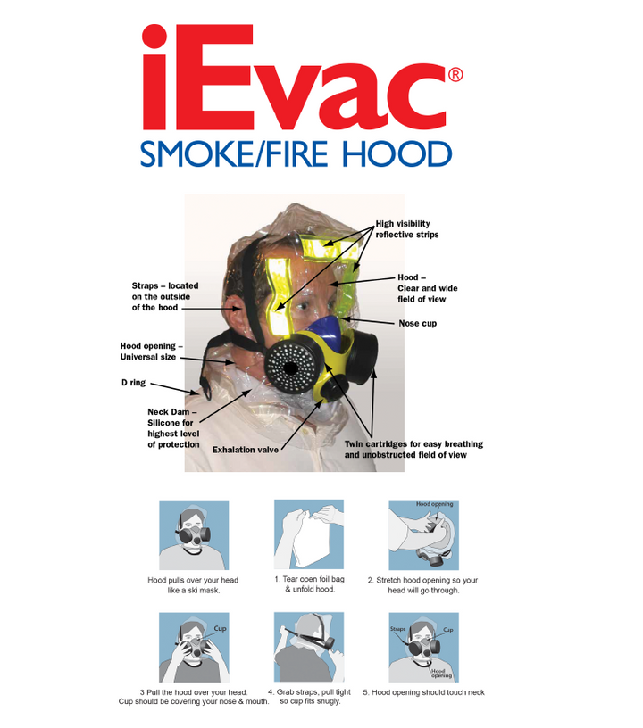 iEvac® Smoke Hood / Fire Escape Mask