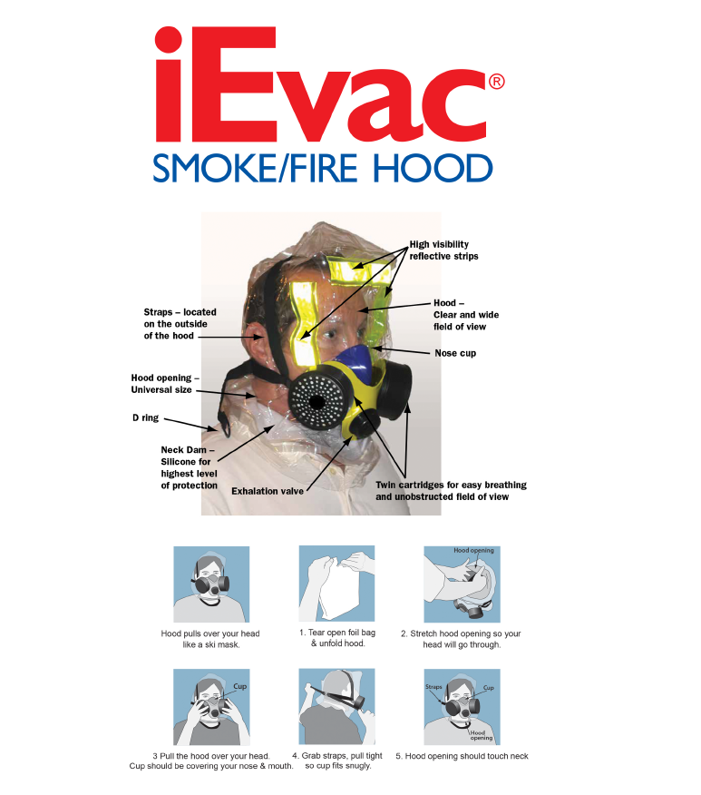 iEvac® Smoke Hood / Fire Escape Mask