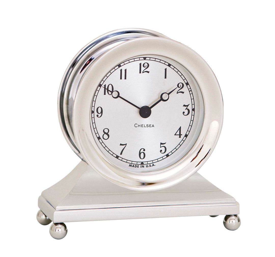 Chelsea Constitution Clock in Nickel - Life Raft and Survival Equipment, Inc.