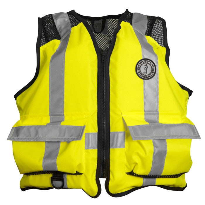 Mustang Industrial Mesh Work Vest High Visibility - Life Raft and Survival Equipment, Inc.